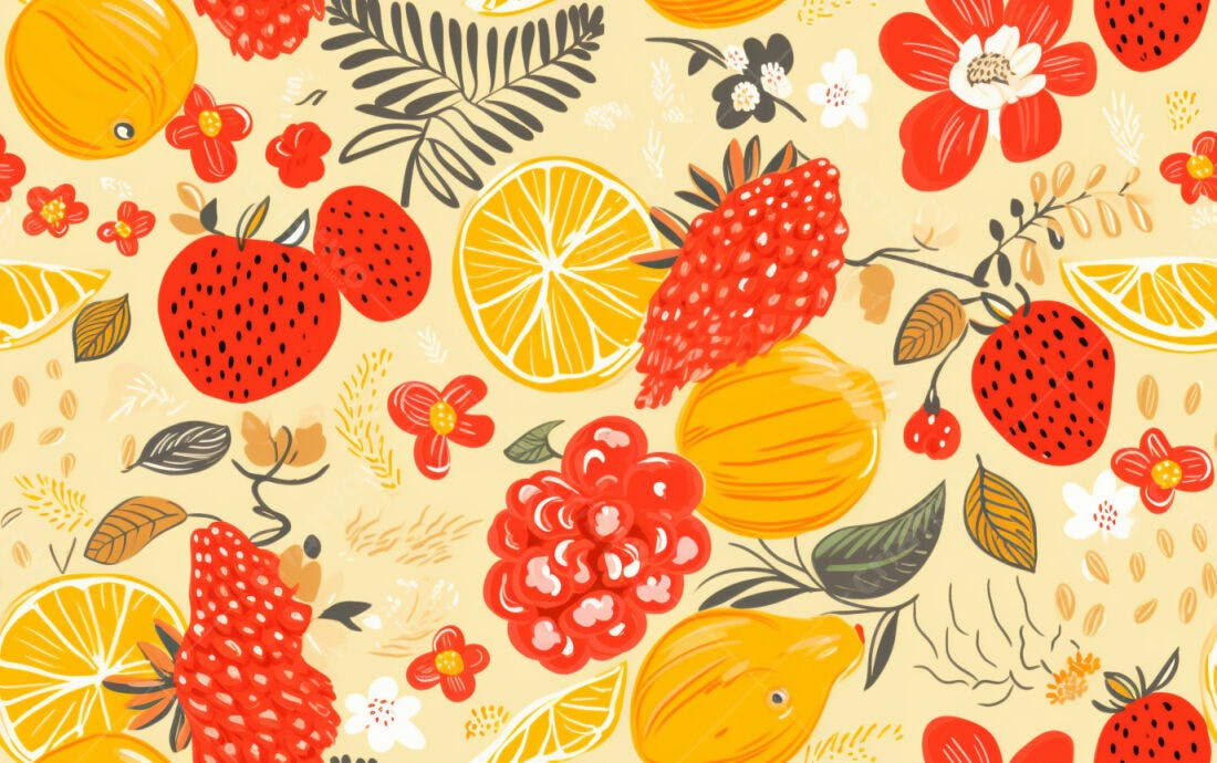 Textura frutas verão para fundo alegre