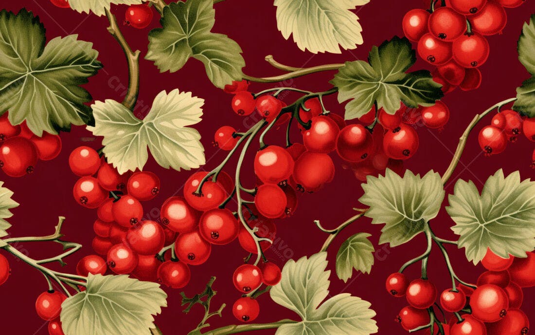 Textura Frutas Vermelhas para Papel de Parede