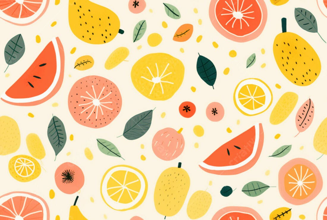 Textura Frutas Tropicales para Fundo
