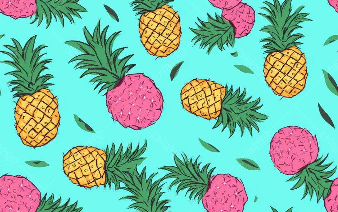 Textura Abacaxi Tropical para Fundo
