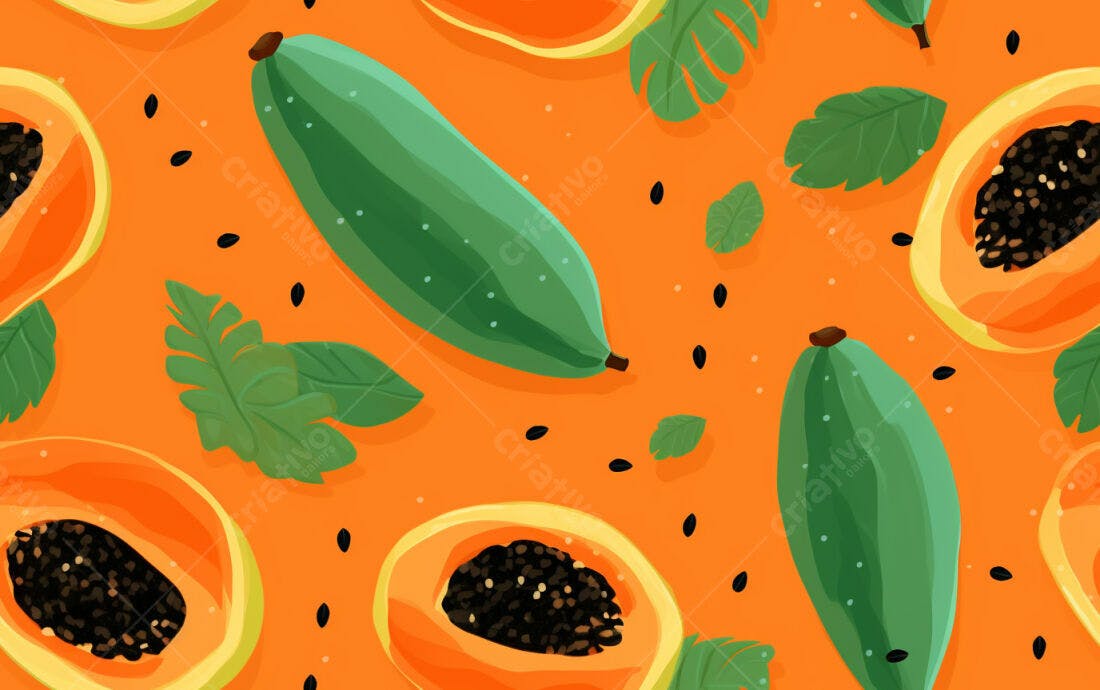 Textura Papaia Tropical para Fundo