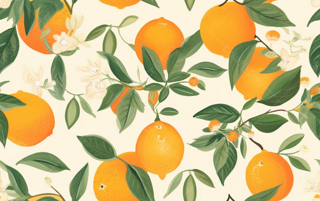 Textura Frutas Cítricas para Papel de Parede