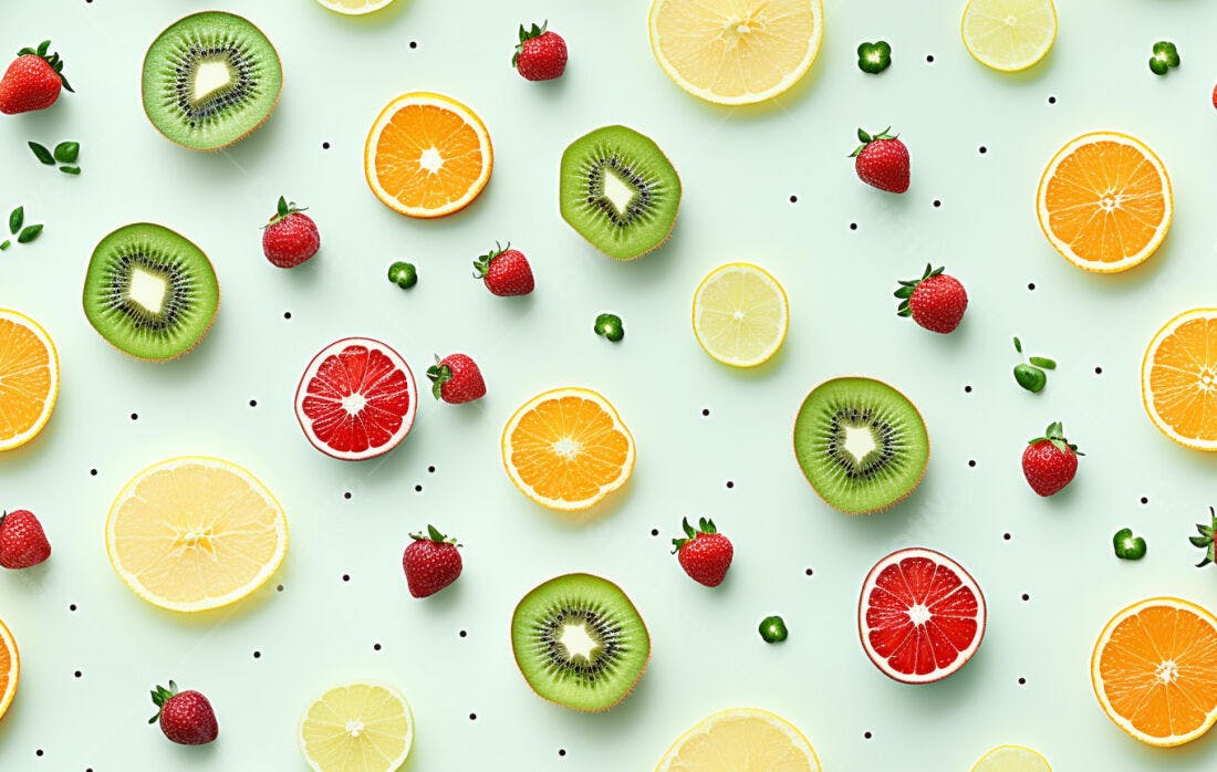 Textura Frutas Coloridas para Fundo