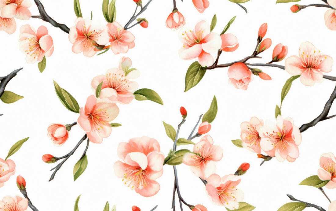 Textura floral pêssego para papel de parede