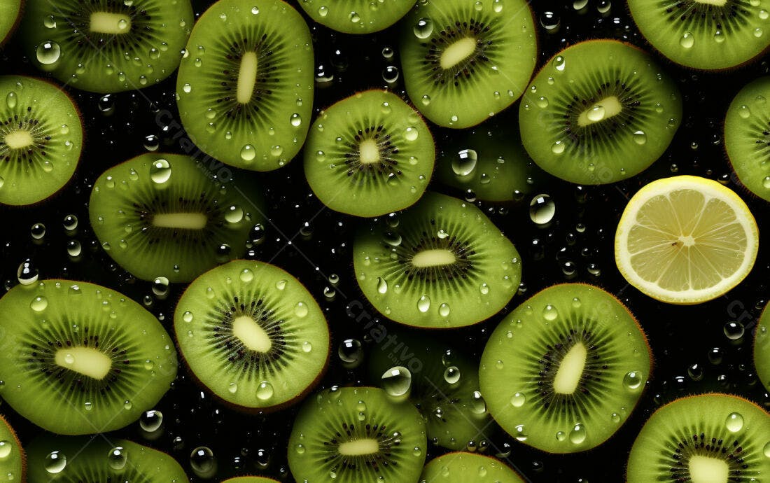 Textura Kiwi com Gotas para Fundo