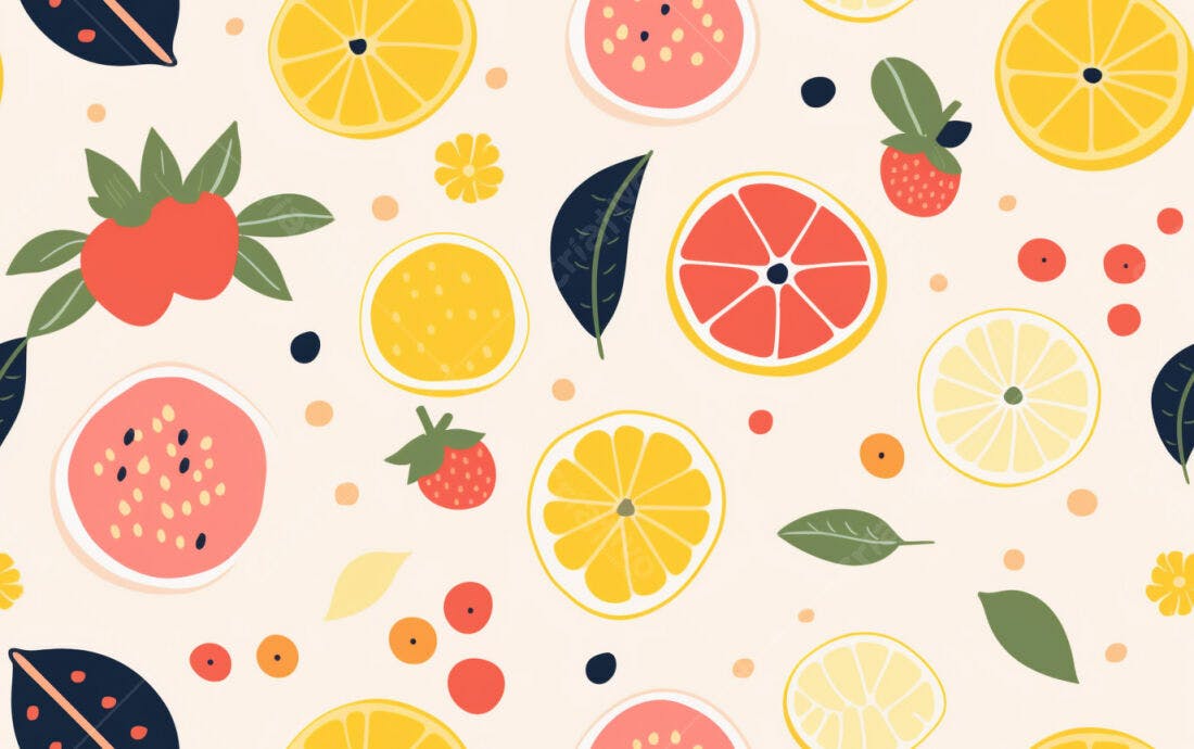 Textura Frutas Coloridas para Fundo
