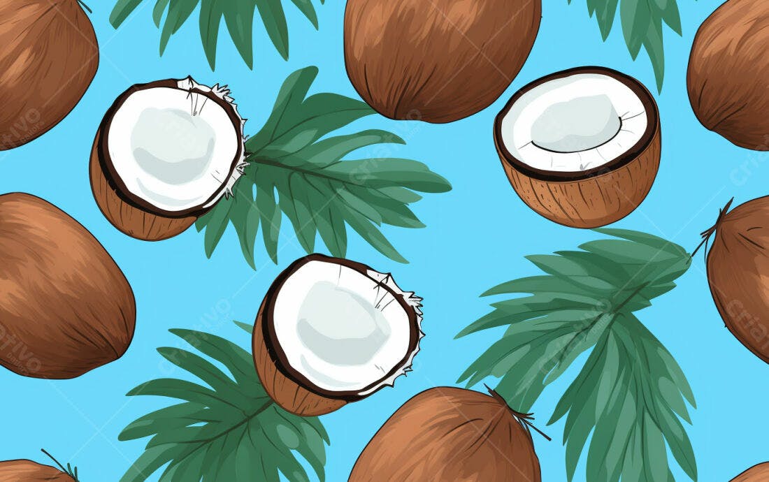 Textura Coco Tropical para Fundo