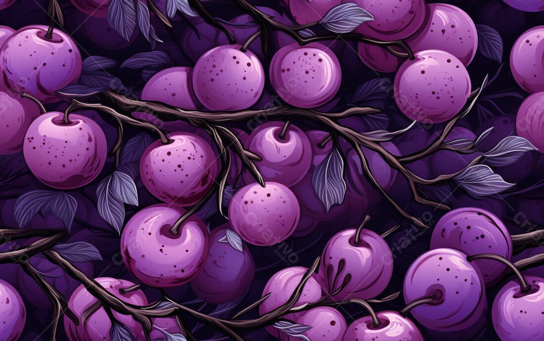 Textura Frutas Roxas para Fundo Escuro