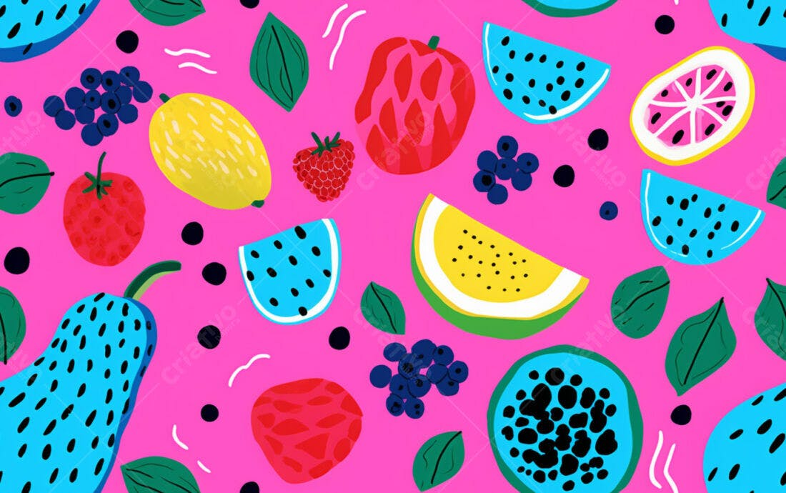 Textura Frutas Tropicais para Fundo Moderno