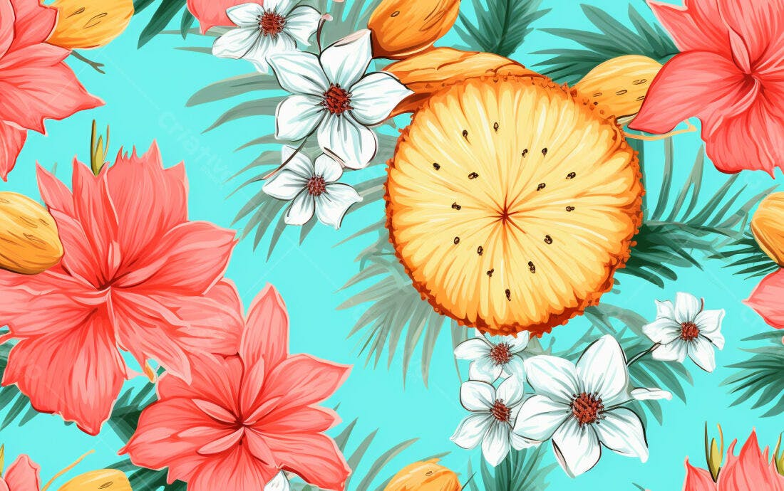 Textura floral tropical para fundo