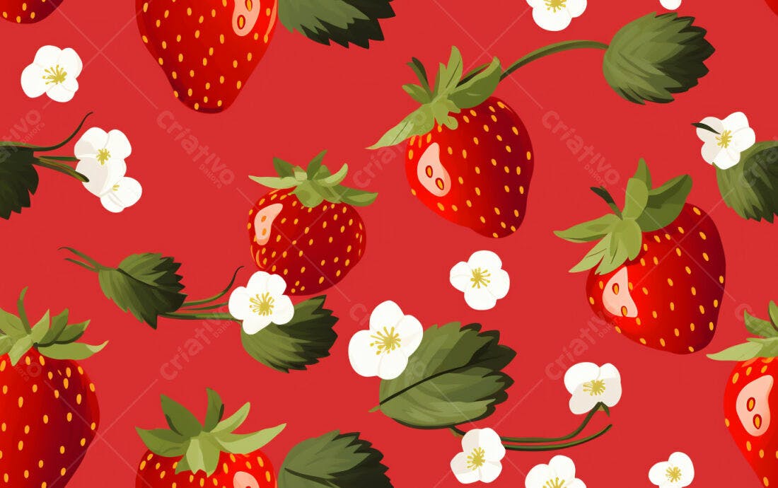 Textura Morango Vermelho para Fundo