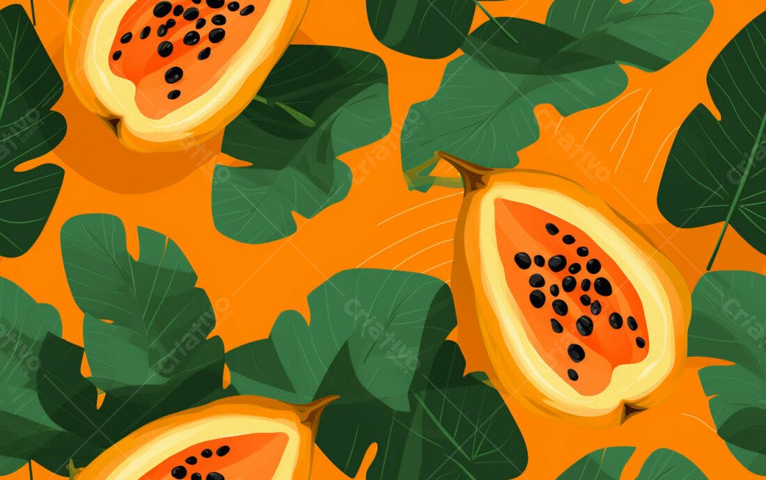 Textura Papaia Tropical para Fundo