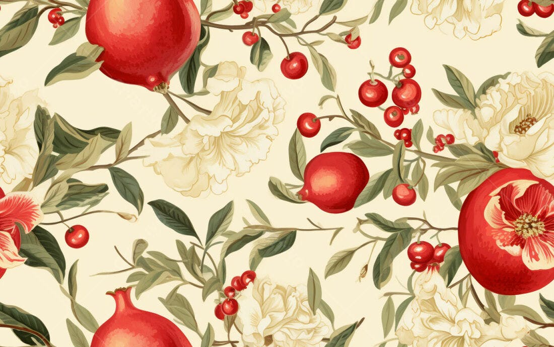 Textura floral românica para papel de parede