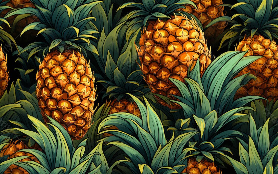 Textura abacaxi tropical para fundo