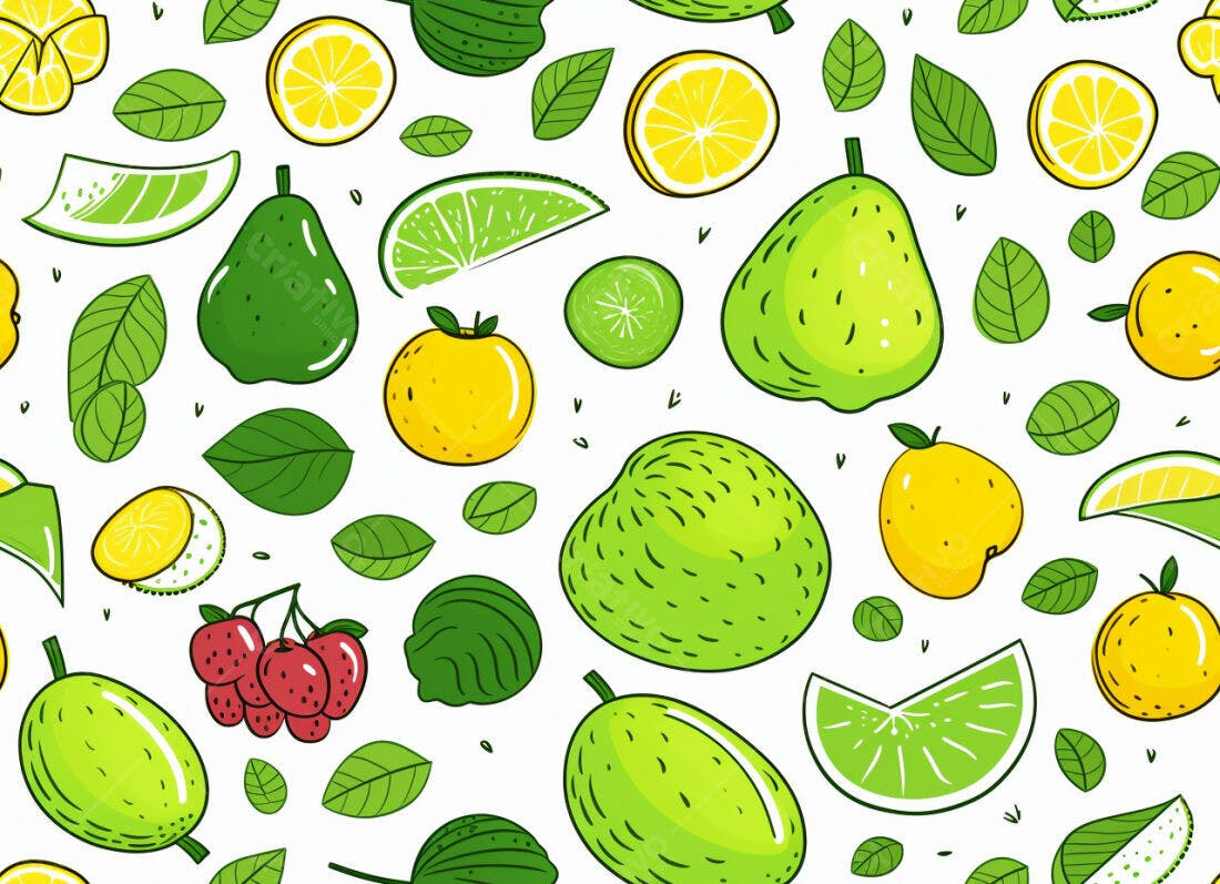Textura Frutas Tropicais para Fundo