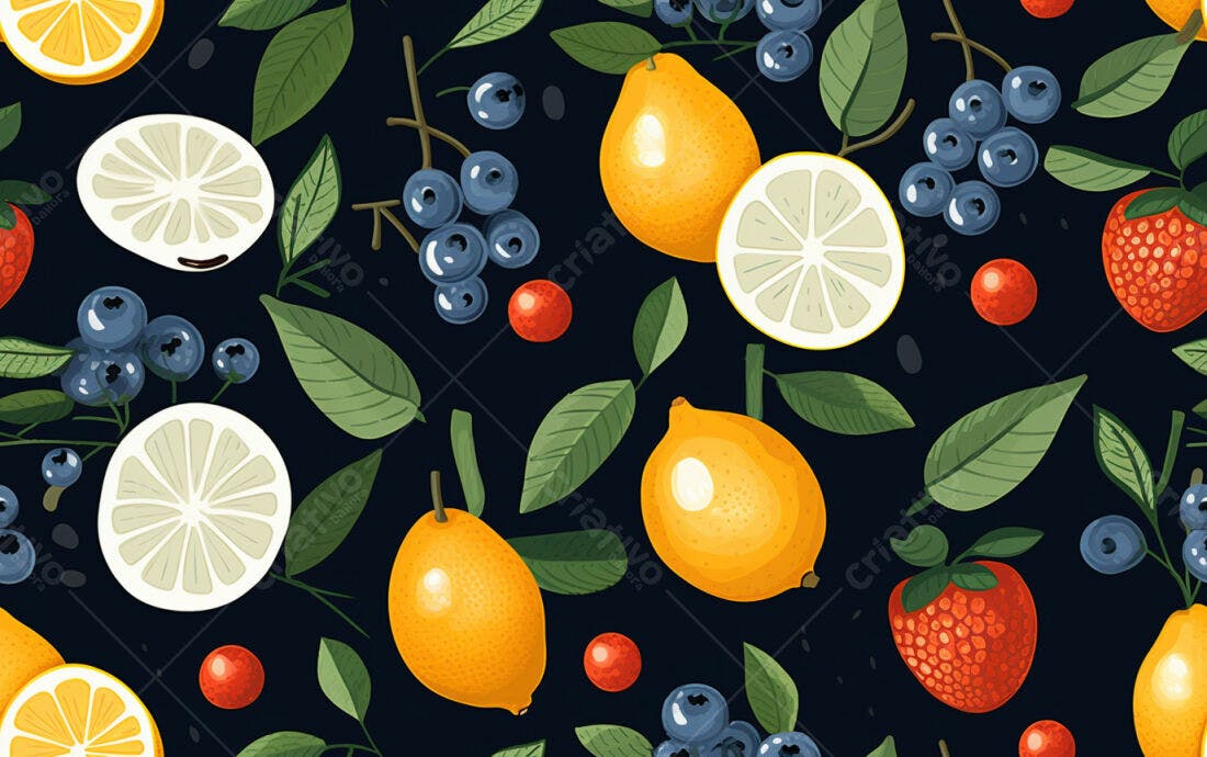 Textura Frutas Verão para Fundo