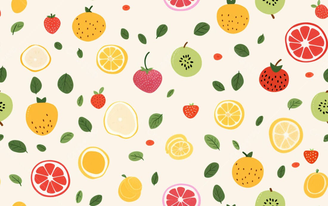 Textura Frutas Coloridas para Fundo
