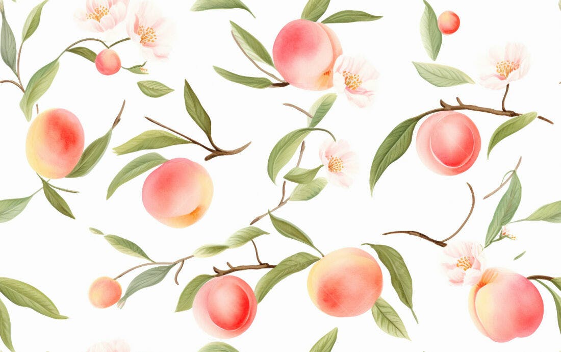 Textura pêssego floral para papel de parede