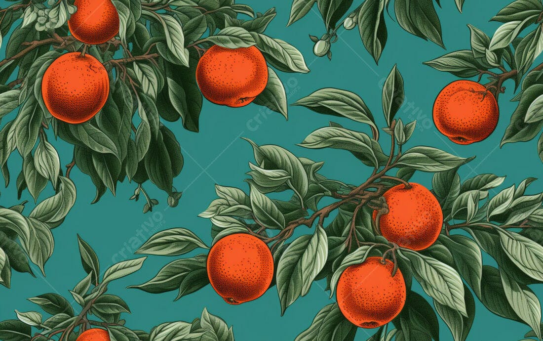 Textura laranjas e folhas para fundo