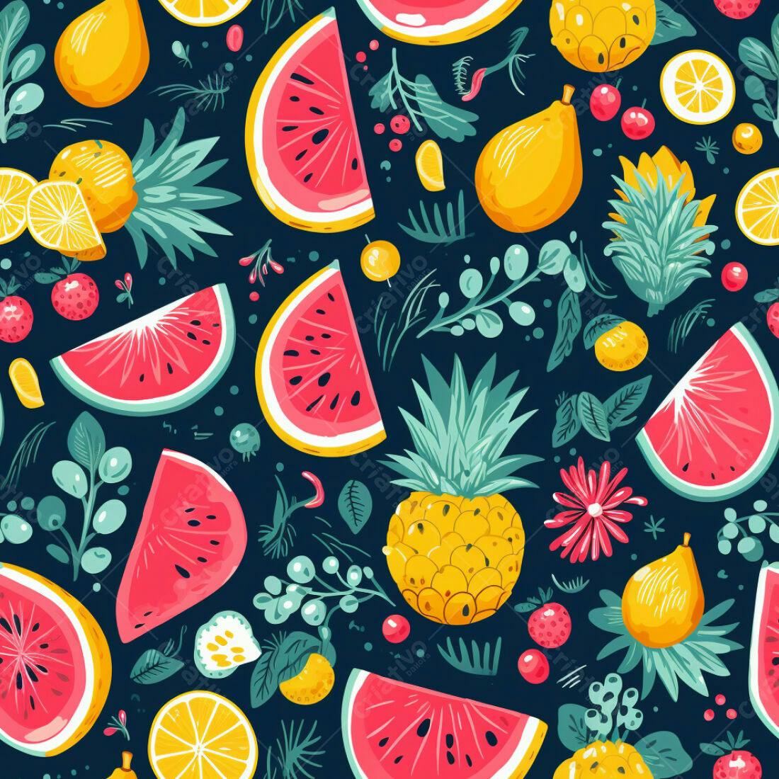 Textura Frutas Tropicais para Fundo