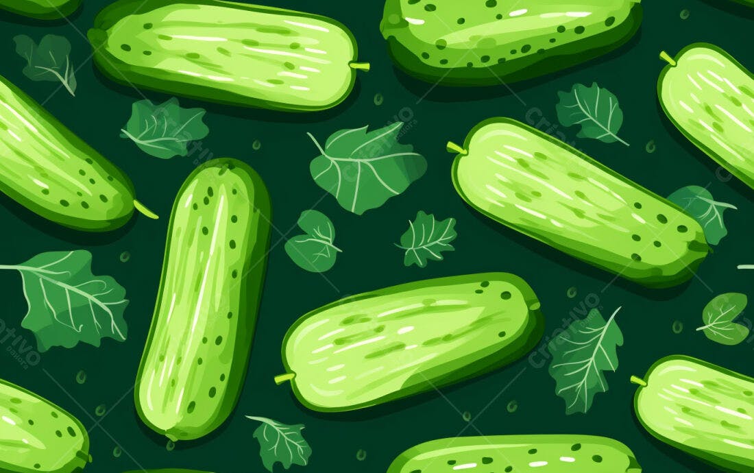 Textura Pepino Verde para Fundo Repetitivo