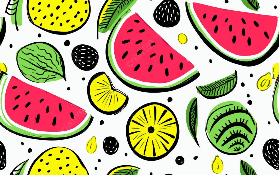 Textura Frutas Verão para Fundo