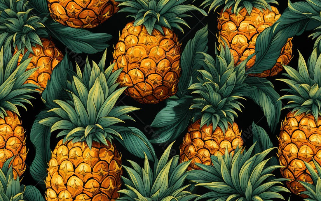 Textura Abacaxi Tropical para Fundo