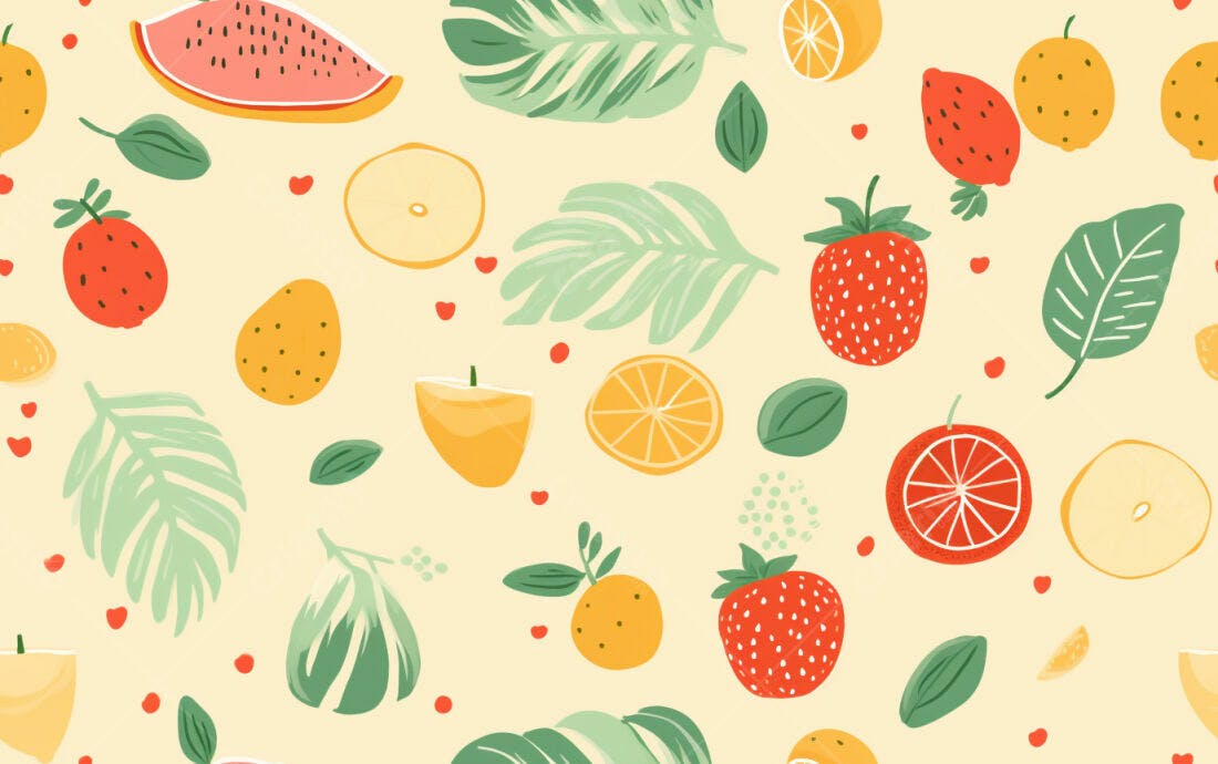 Textura Frutas Tropicais para Fundo