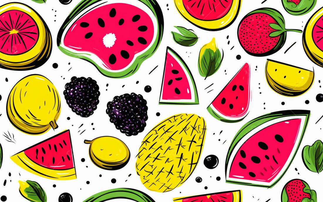 Textura Frutas Tropicais para Fundo