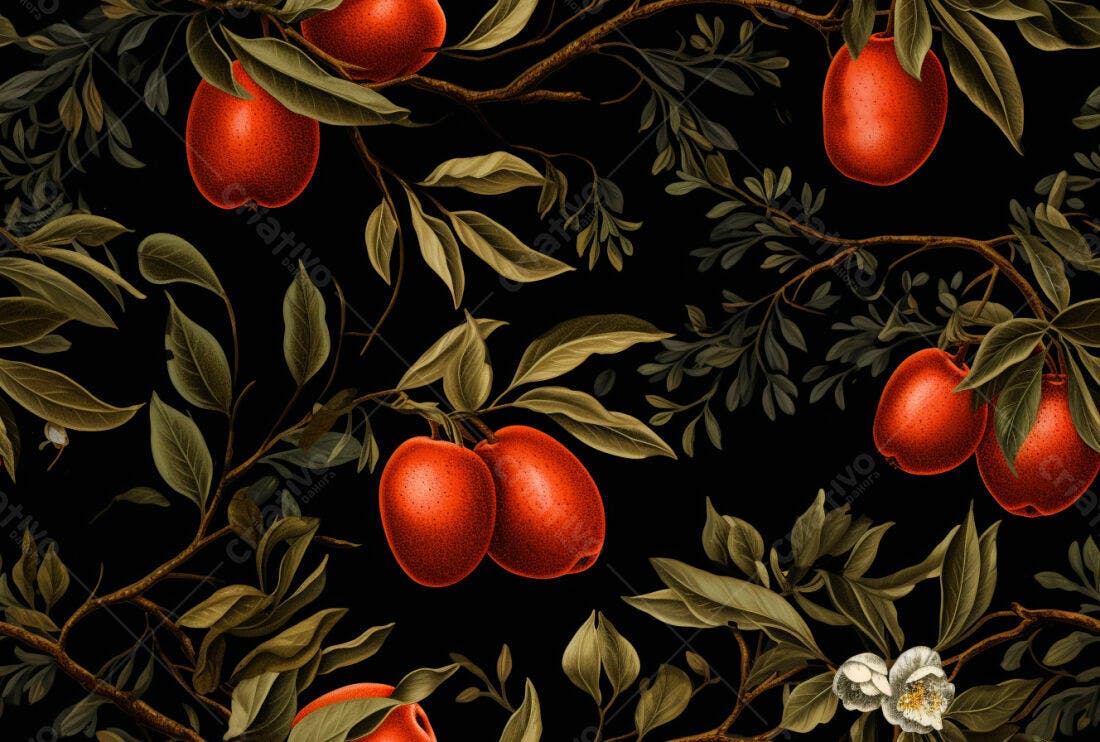 Textura Frutas Vermelhas Padrão para Fundo