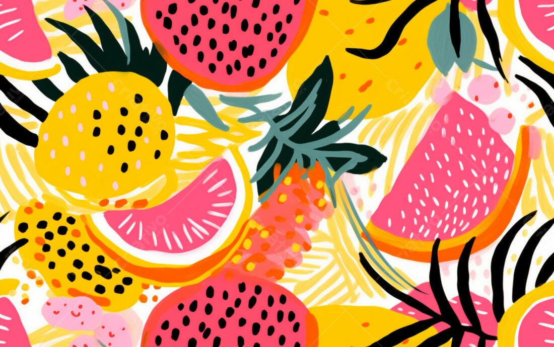 Textura Frutas Tropicais para Fundo