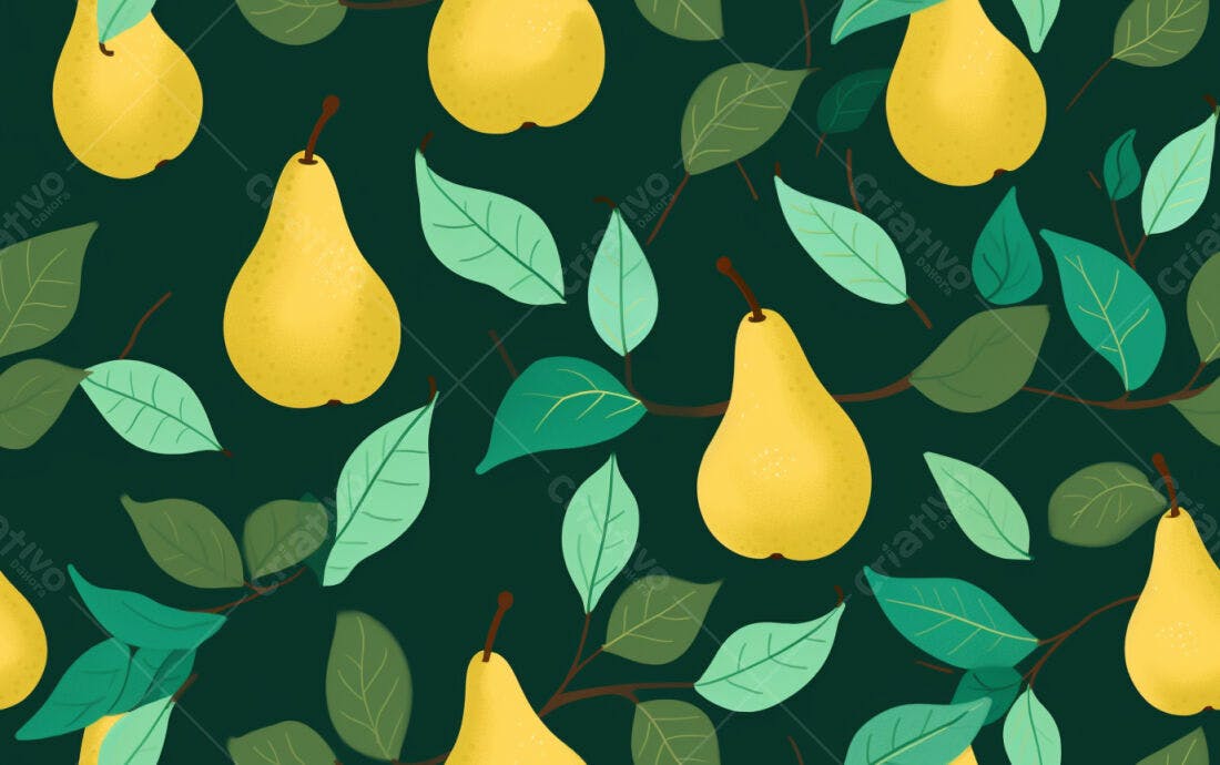 Textura frutas peras amarelas fundo