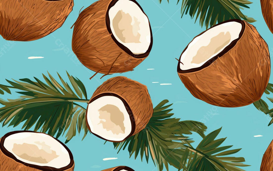 Textura Coco Tropical para Fundo