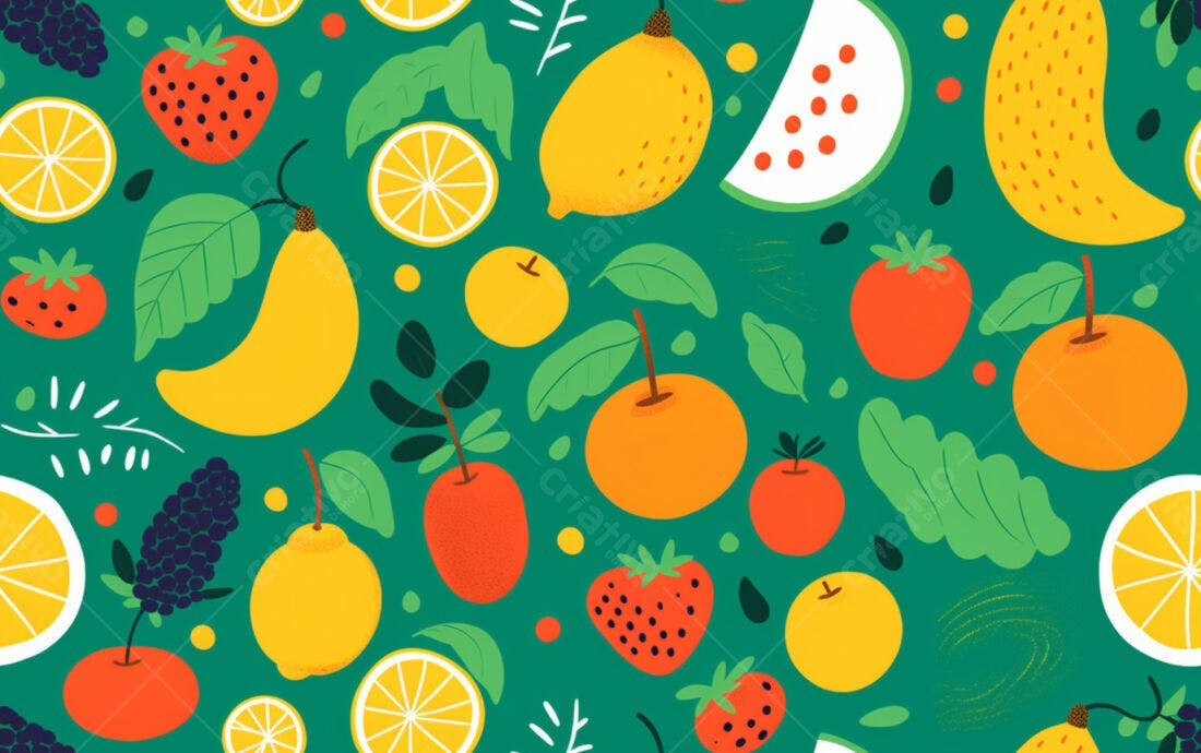 Textura Frutas Verão para Fundo