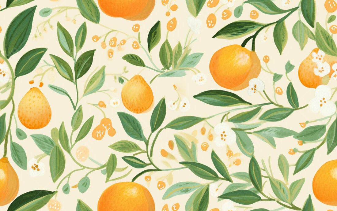Textura Frutas Cítricas para Fundo Floral