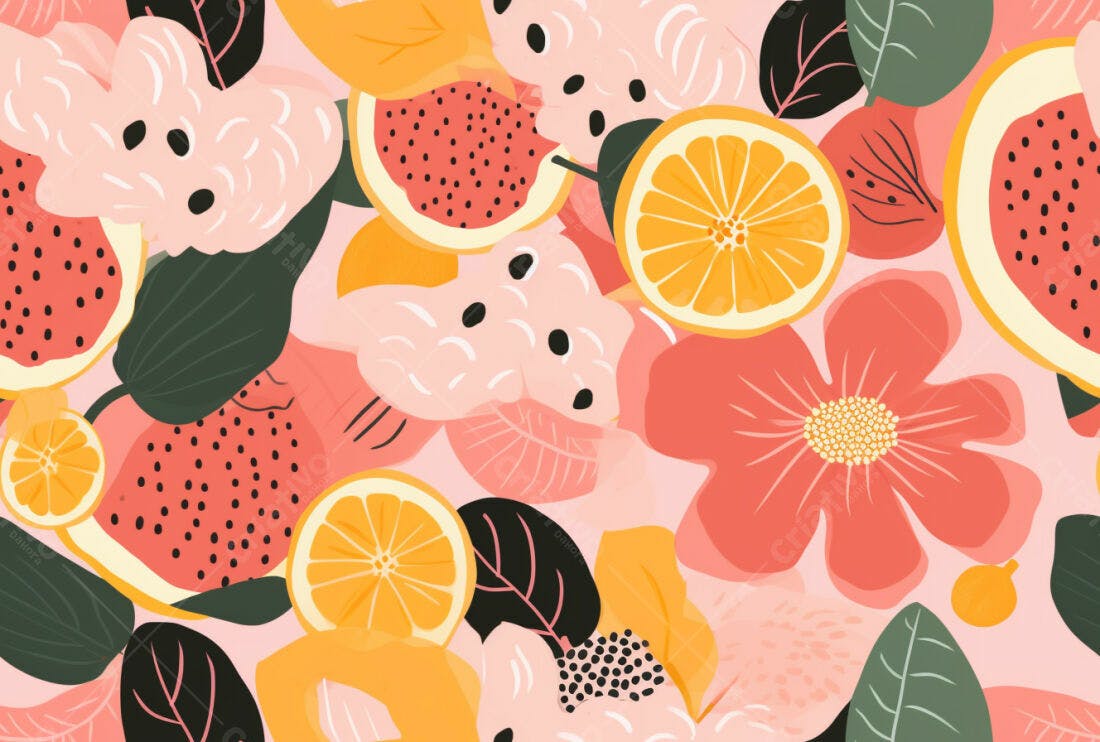 Textura frutas tropicais para fundo alegre