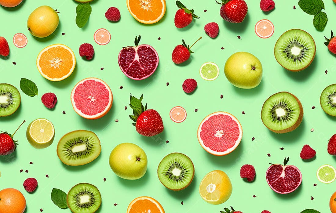 Textura Frutas Tropicais para Fundo