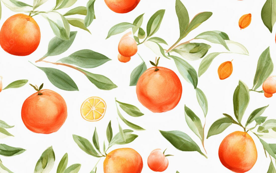 Textura Frutas Cítricas para Papel de Parede