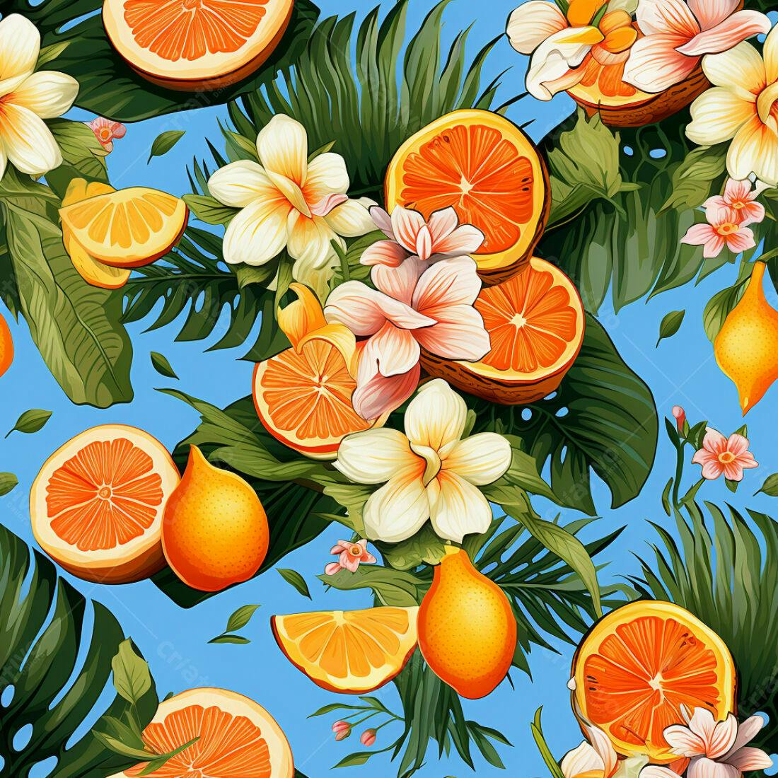 Textura Frutas Tropicais para Fundo