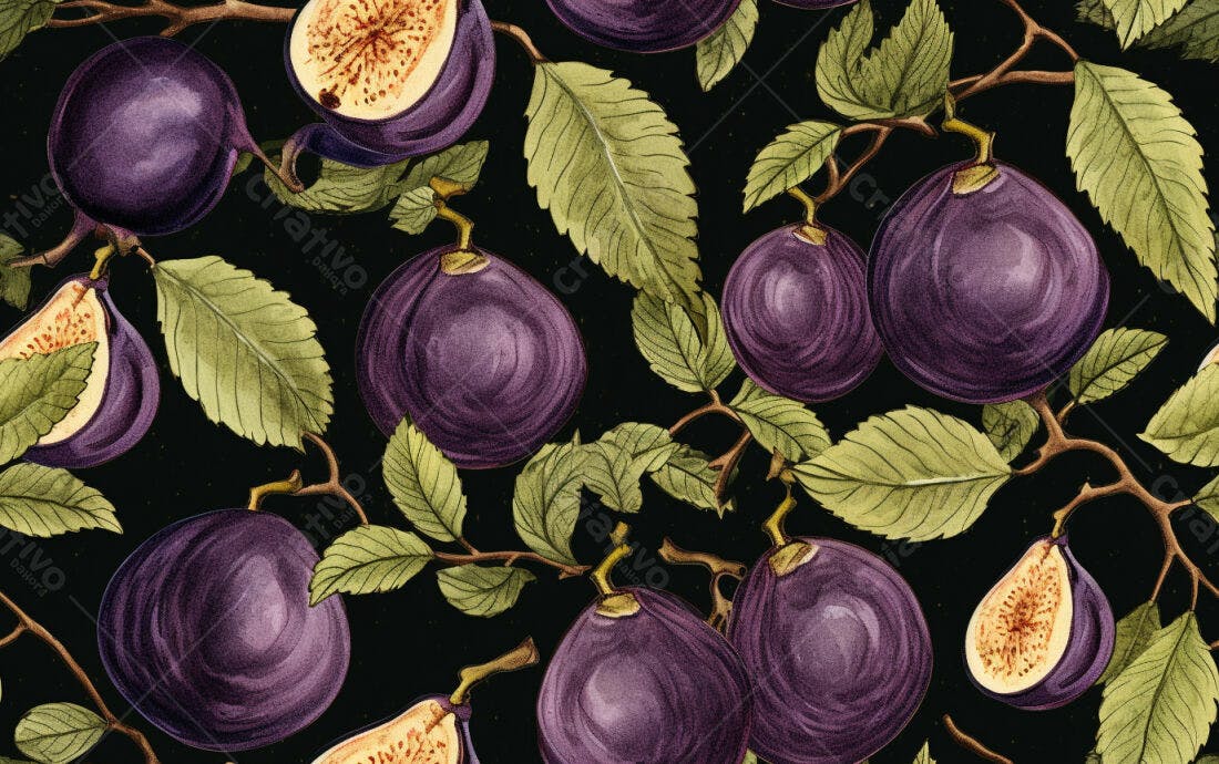 Textura Figos Roxo Escuro para Fundo