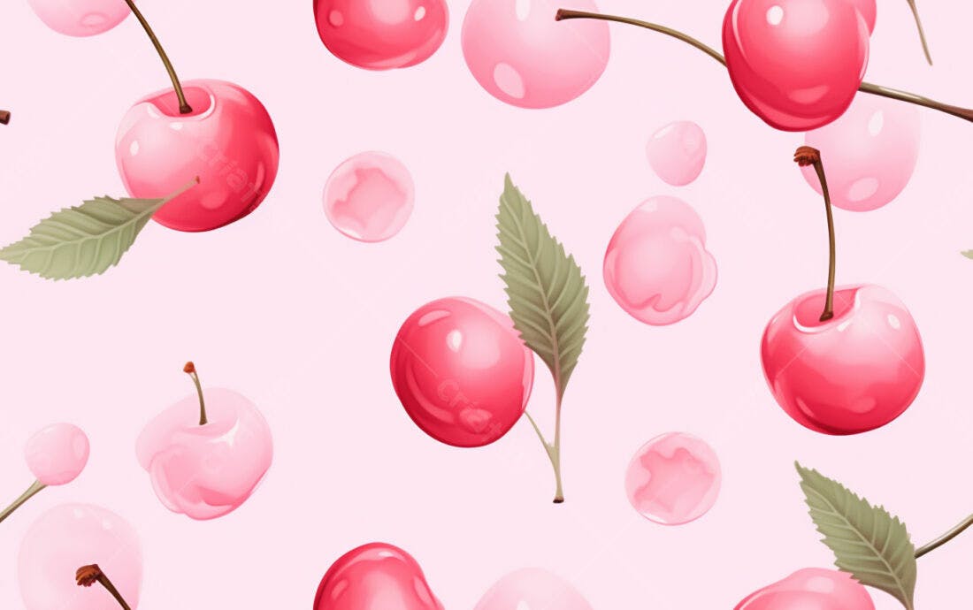 Textura cerejas rosa e vermelhas para fundo