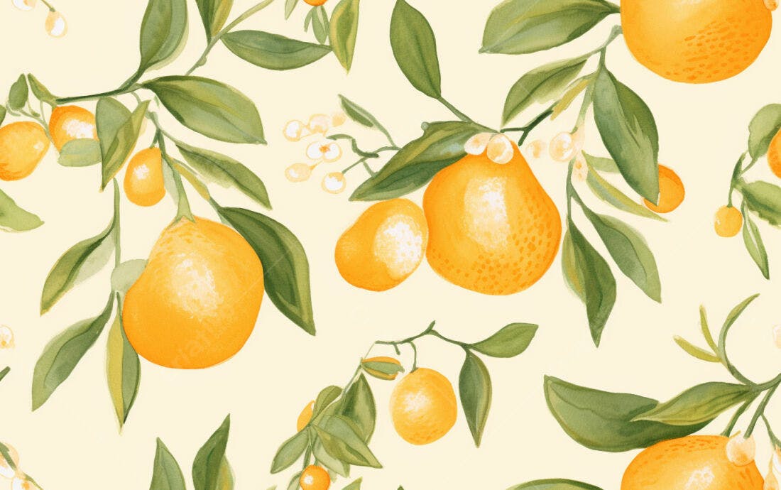 Textura Frutas Cítricas para Papel de Parede