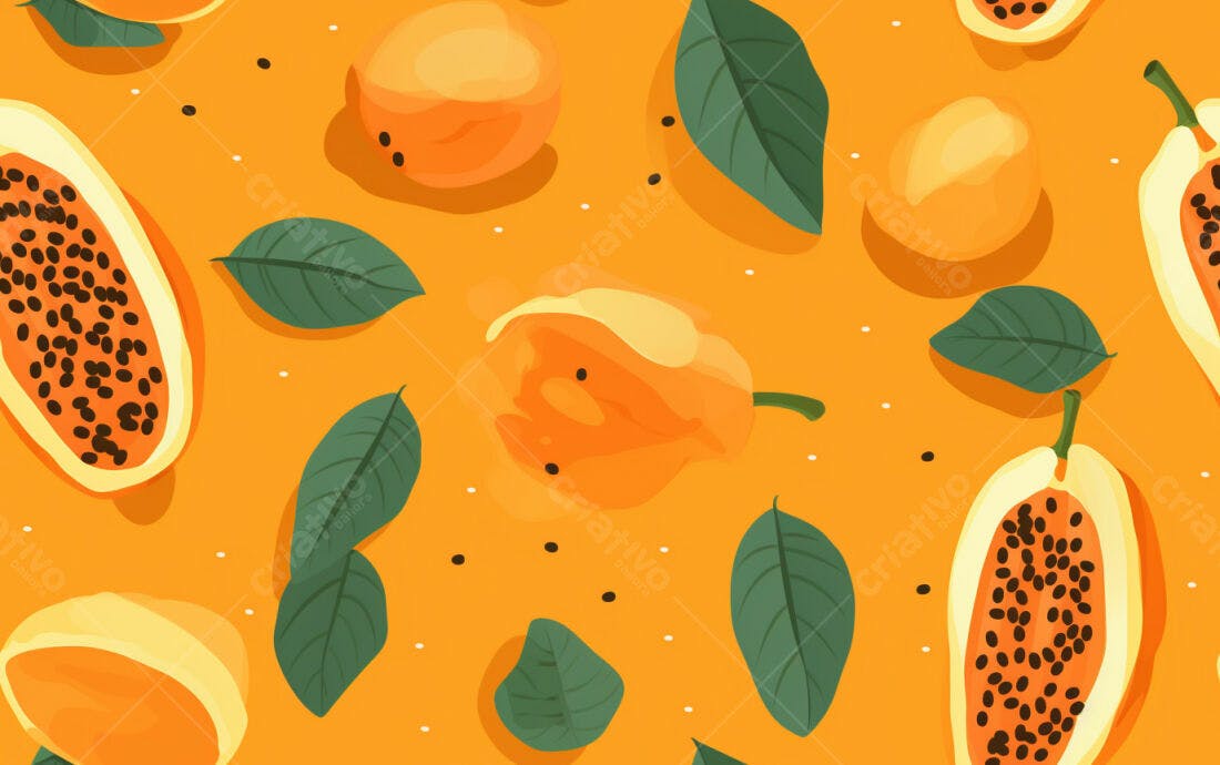 Textura Papaia Tropical para Fundo