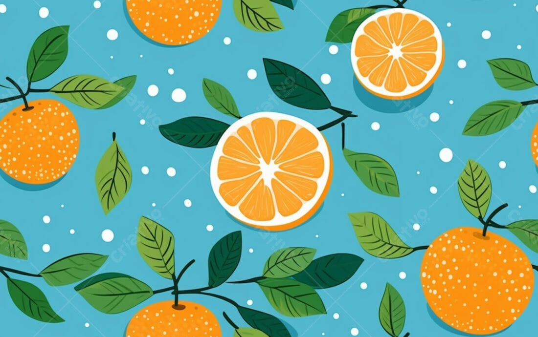 Textura Frutas Cítricas para Fundo Moderno
