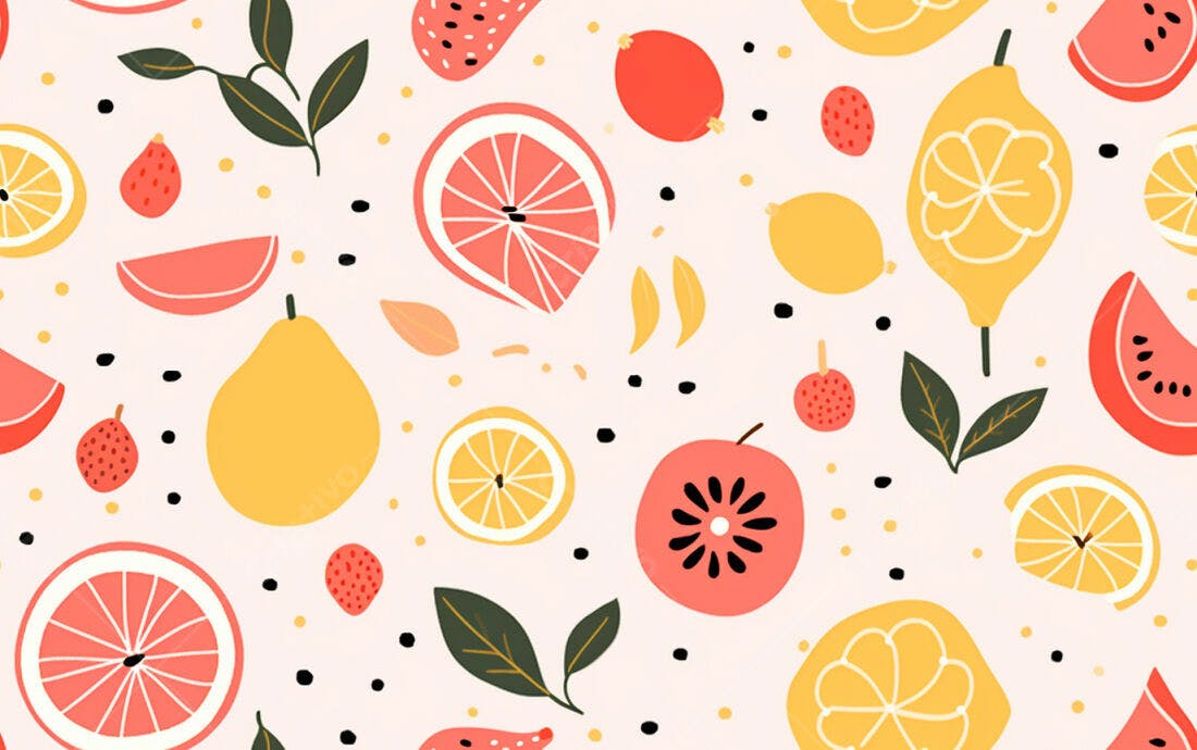 Textura frutas tropicais para fundo alegre