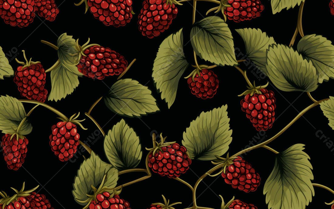 Textura Frutas Vermelhas para Papel de Parede