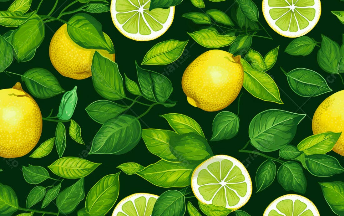 Textura Limão e Limas para Fundo