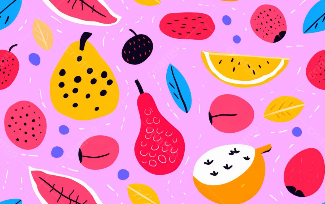 Textura frutas tropicais coloridas para fundo