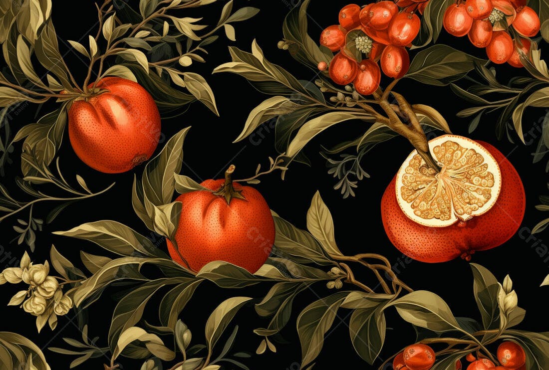 Textura Frutas Cítricas para Papel de Parede