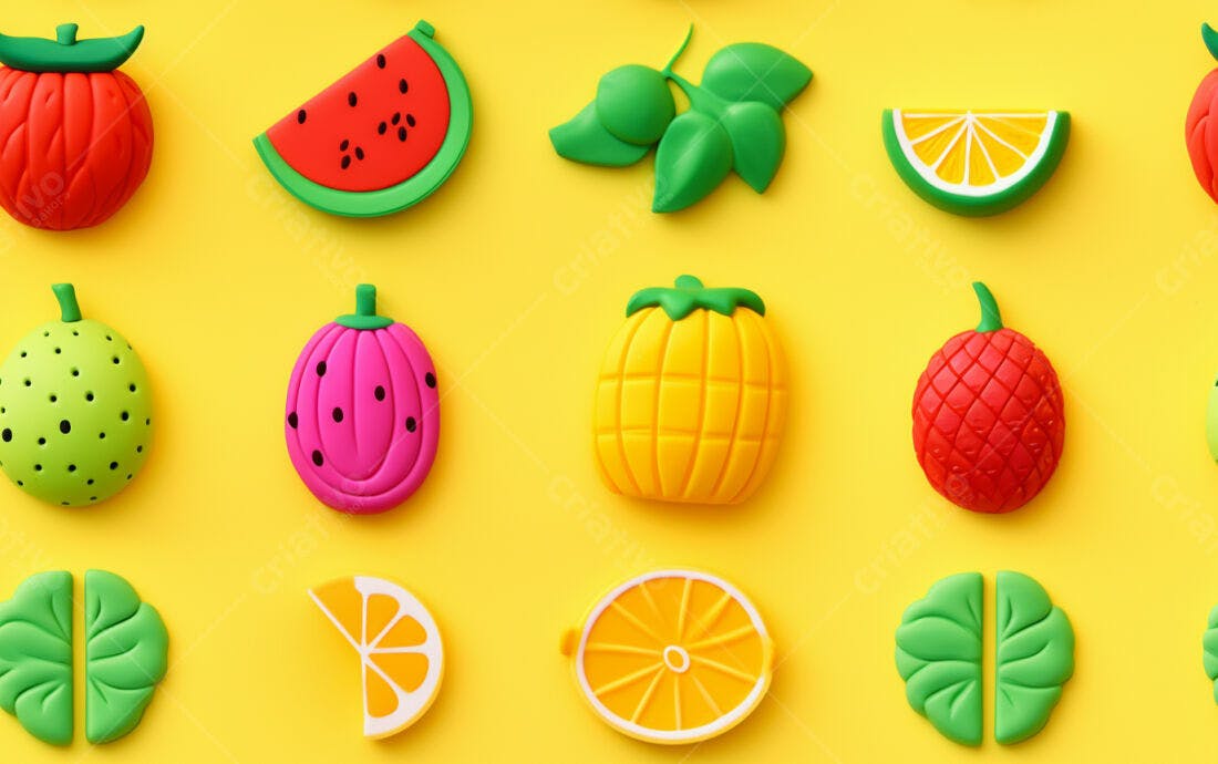 Textura Frutas Coloridas para Fundo